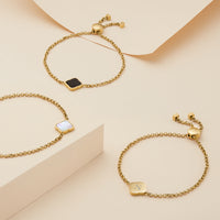 Engravable Clover Bracelet (Gold)
