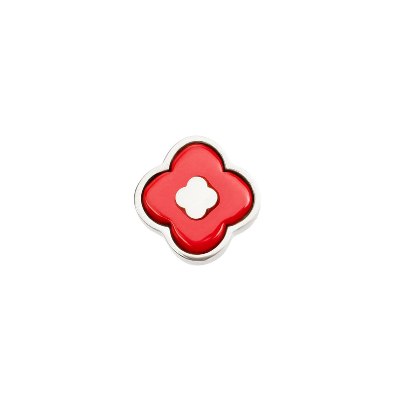 Red Clover Charms (Silver) - Clover