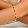 Colourful Tennis Bracelet (Gold)