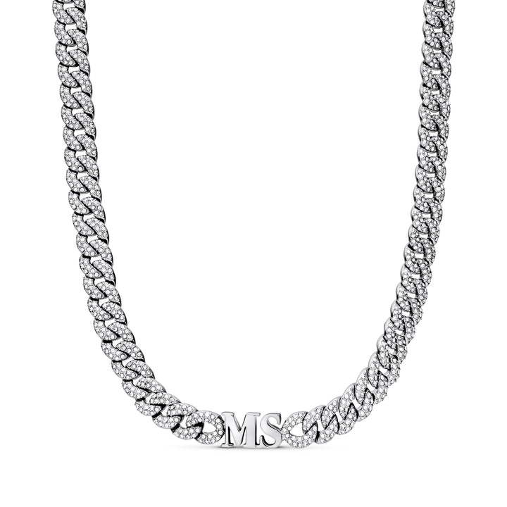 Gala Pavé Initial Choker (Silver)