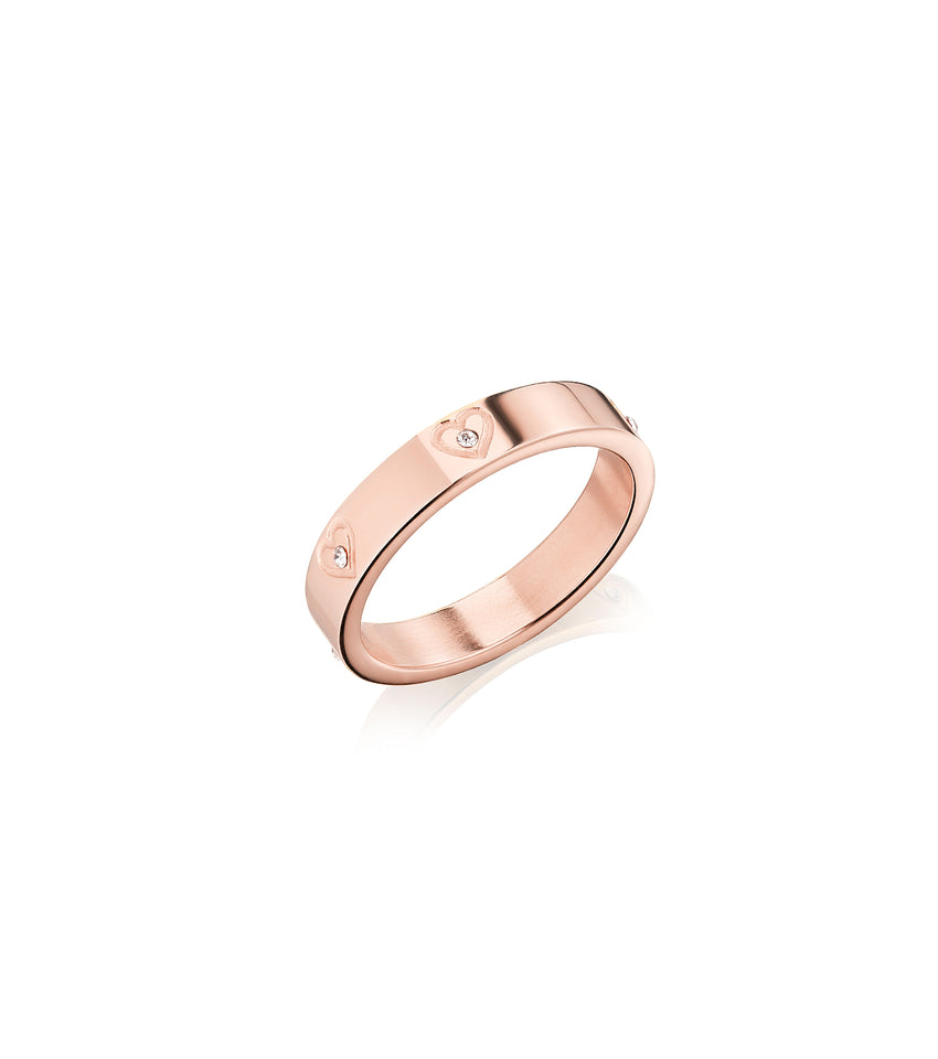 Crystal Heart Ring (Rose Gold)