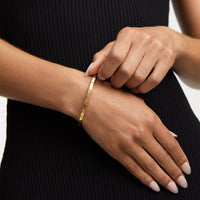 Monroe Bangle Watch & Crystal Bracelet Set (Gold)
