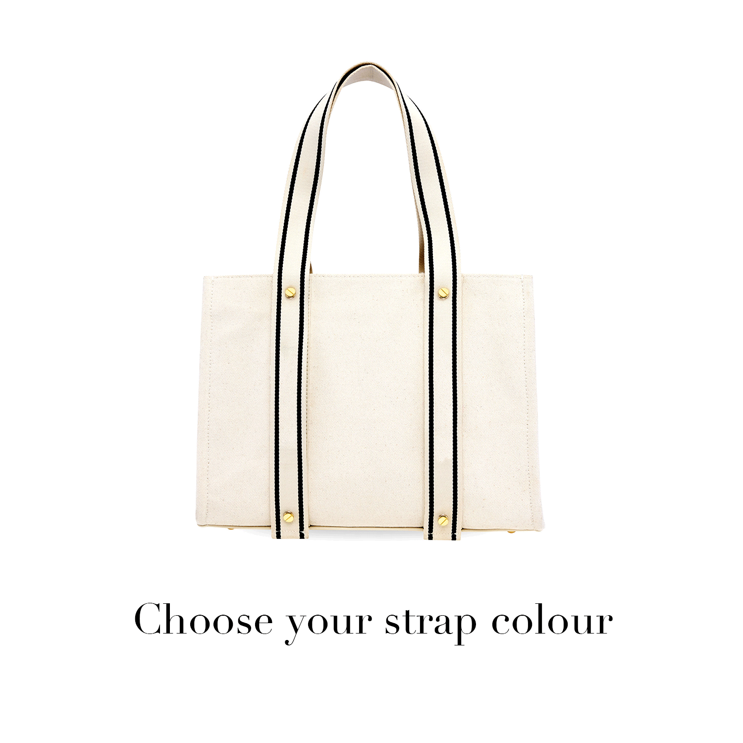 White canvas top tote bag