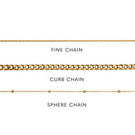 Birthstone Signature Name Necklace (Gold)