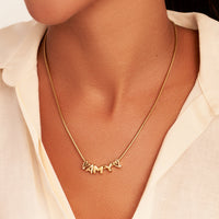 Bubble Initial Necklace Charm (Gold)