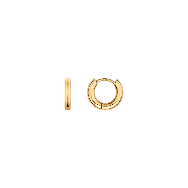 送料税込【Abbott Lyon】Oval Huggie Earrings ピアス☆国内発♪ Mini Chunky Huggie Hoop Earrings (Gold)