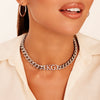 Chunky Initial Choker (Silver)