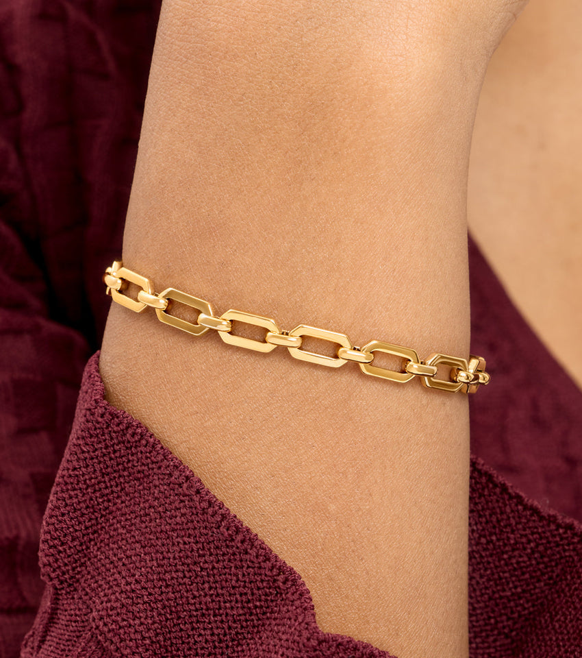 Statement Link Bracelet (Gold)