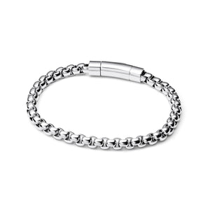 Men's Element Box Chain Bracelet (Silver).