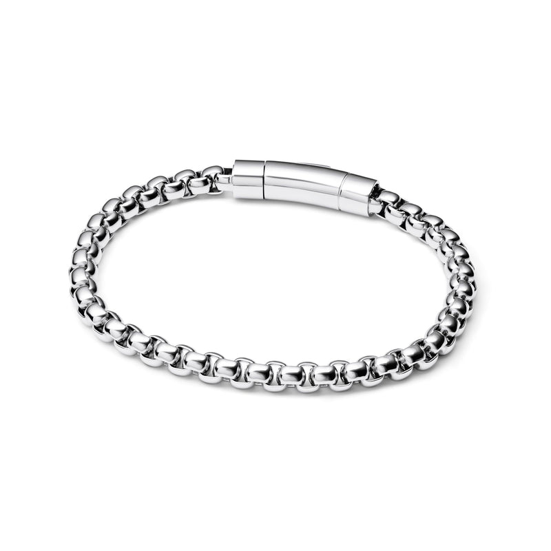 Men's Element Box Chain Bracelet (Silver).
