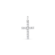 La Croix Crystal Cross Pendant (Silver)