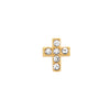 Made Mine Charms - Crystal Cross Charm (Gold)