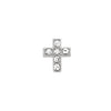 Made Mine Charms - Crystal Cross Charm (Silver)