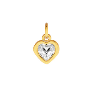 Made Mine Fine Charm - Crystal Heart (Gold)