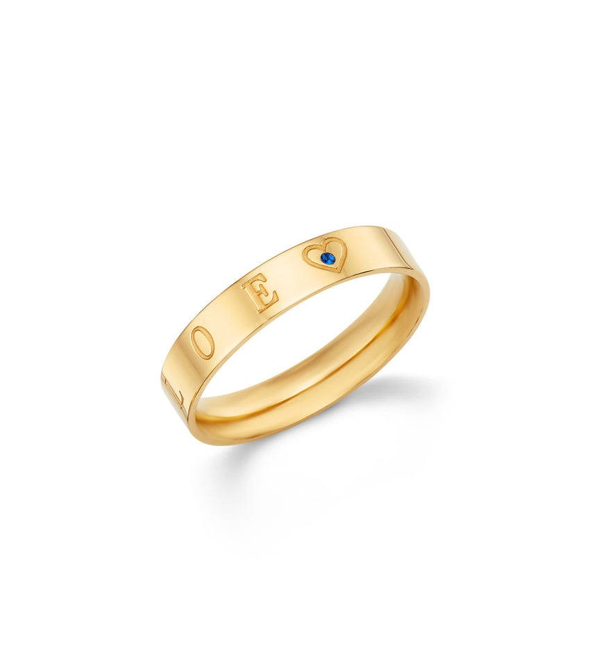 Custom Stamped Name Ring (Gold)