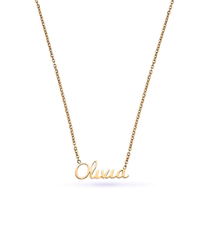 Cursive Name Necklace (Rose Gold)