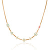 Custom Color Enamel Name Necklace (Gold)