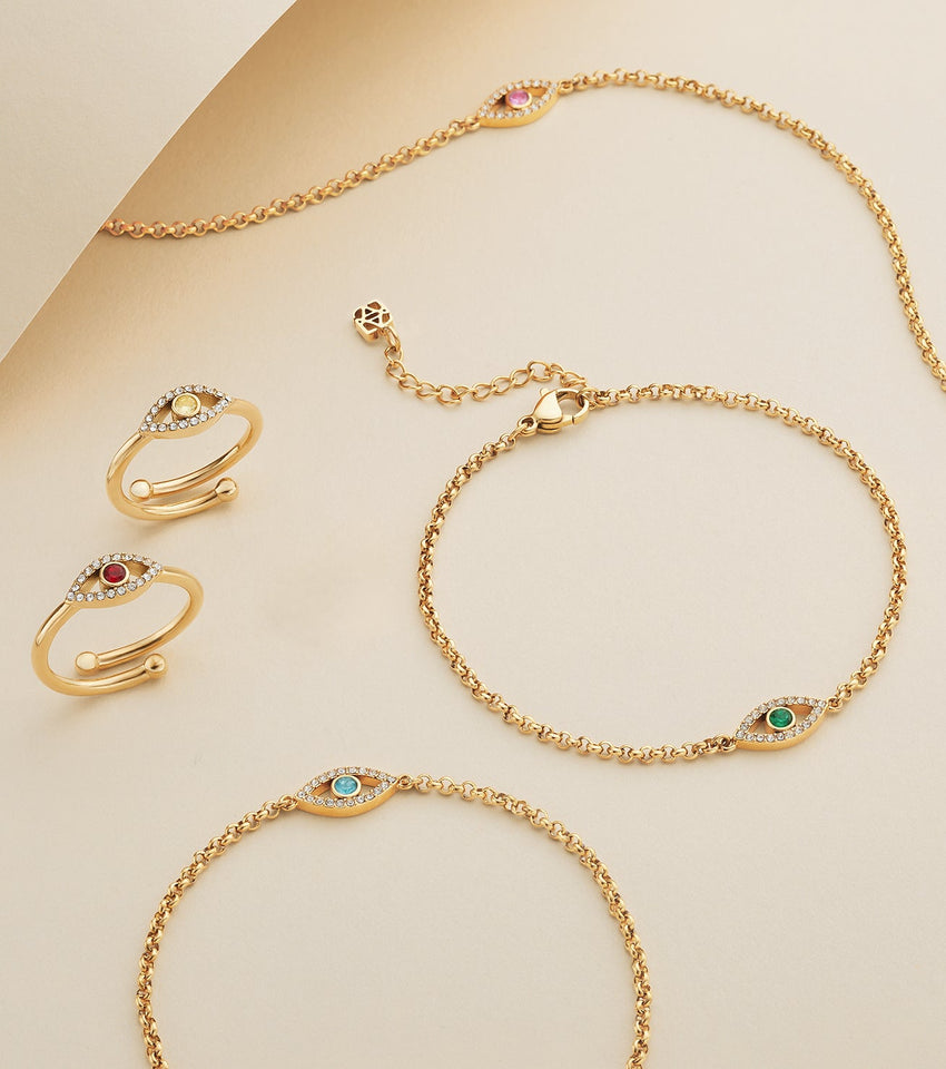 Evil Eye Bracelet (Gold)