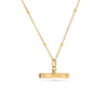 Custom Stamped T-Bar Necklace (Gold)
