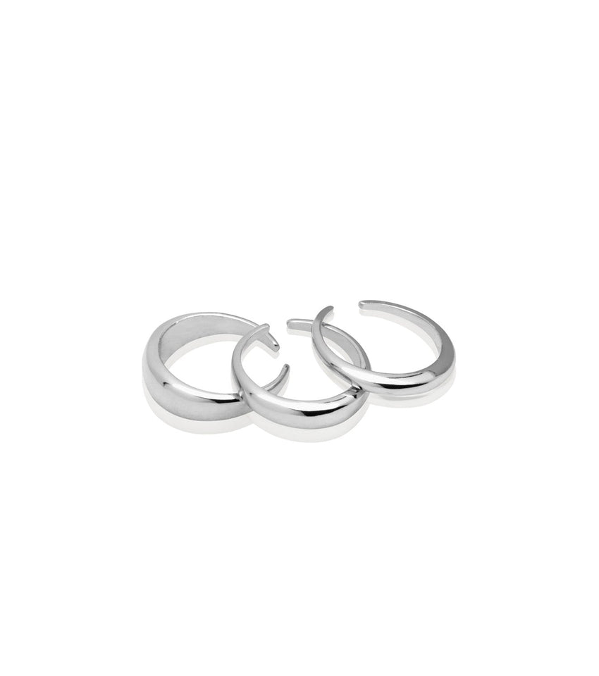 Domed Ring Stack (Silver)