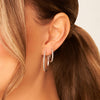 Beam Pavé Hoop Earrings Bundle (Silver)