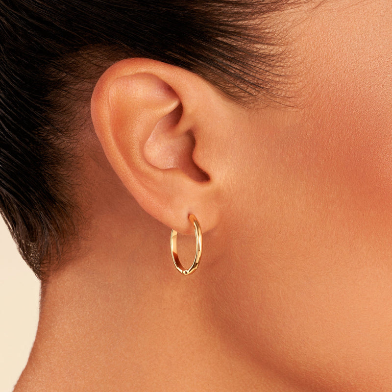 Hammered Hoop Earring (Gold)