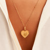 Uniquely Yours Fingerprint Heart Necklace (Gold)