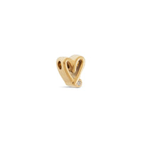 Doodle Heart Necklace Charm (Gold)