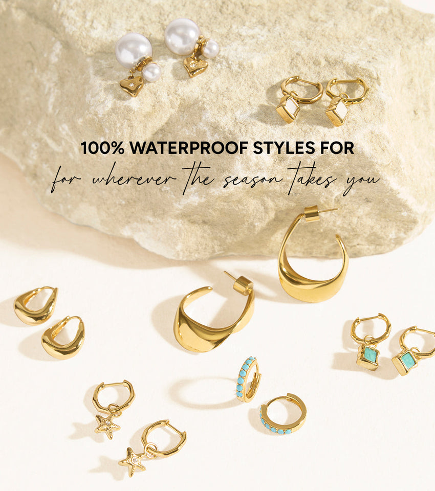 Twisted Organic Hoops (Gold)