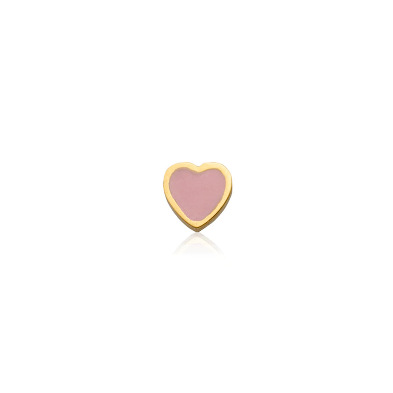 Made Mine Charms - Pink Heart Charm (Gold)
