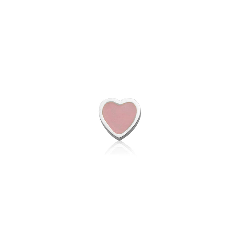 Made Mine Charms - Pink Heart Charm (Silver)