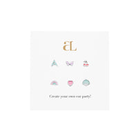 Enamel Stud Earring Pack (Silver)