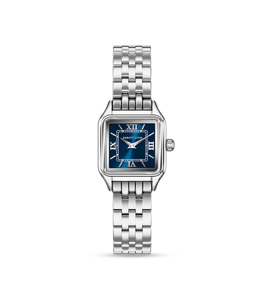 Essence 23mm Navy Watch (Silver)