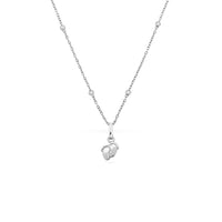 Baby Feet Necklace (Silver)