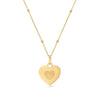 Uniquely Yours Fingerprint Heart Necklace (Gold)