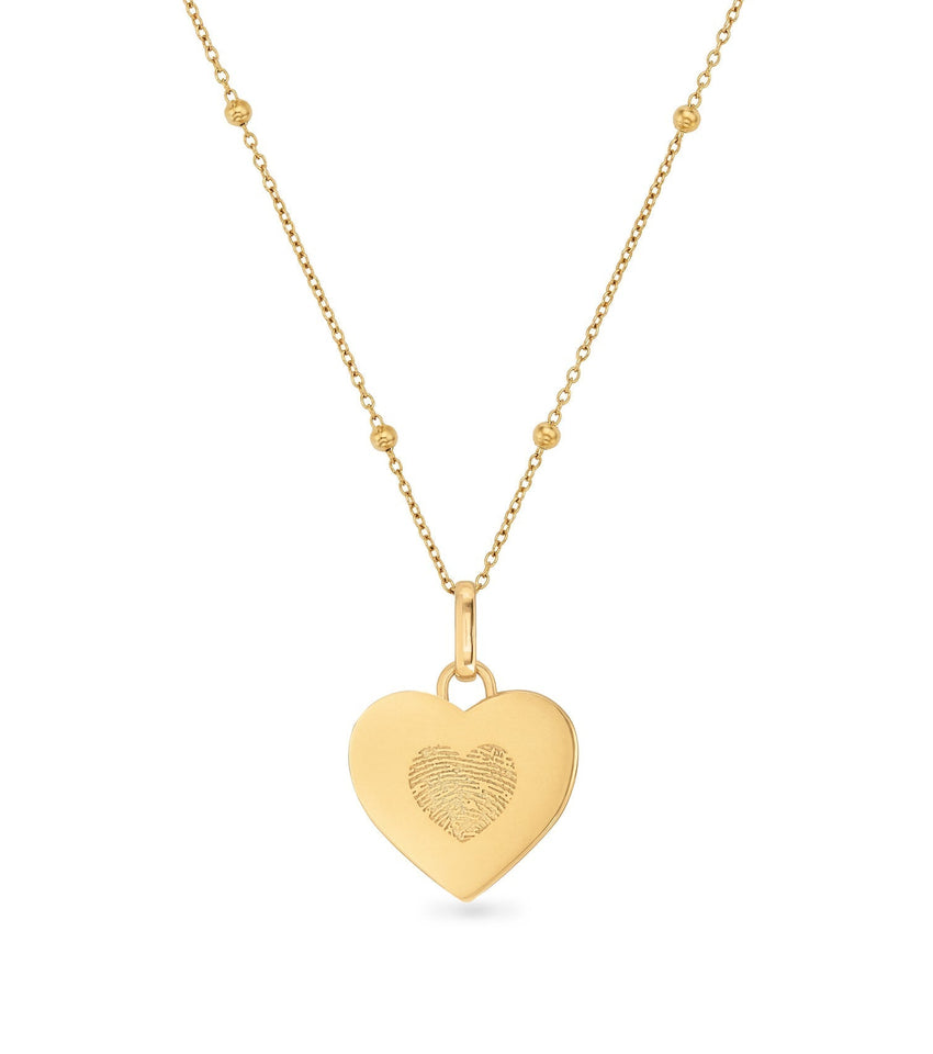 Uniquely Yours Fingerprint Heart Necklace Gift Set