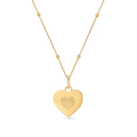 Uniquely Yours Fingerprint Heart Necklace - Single Fingerprint (Gift Version)