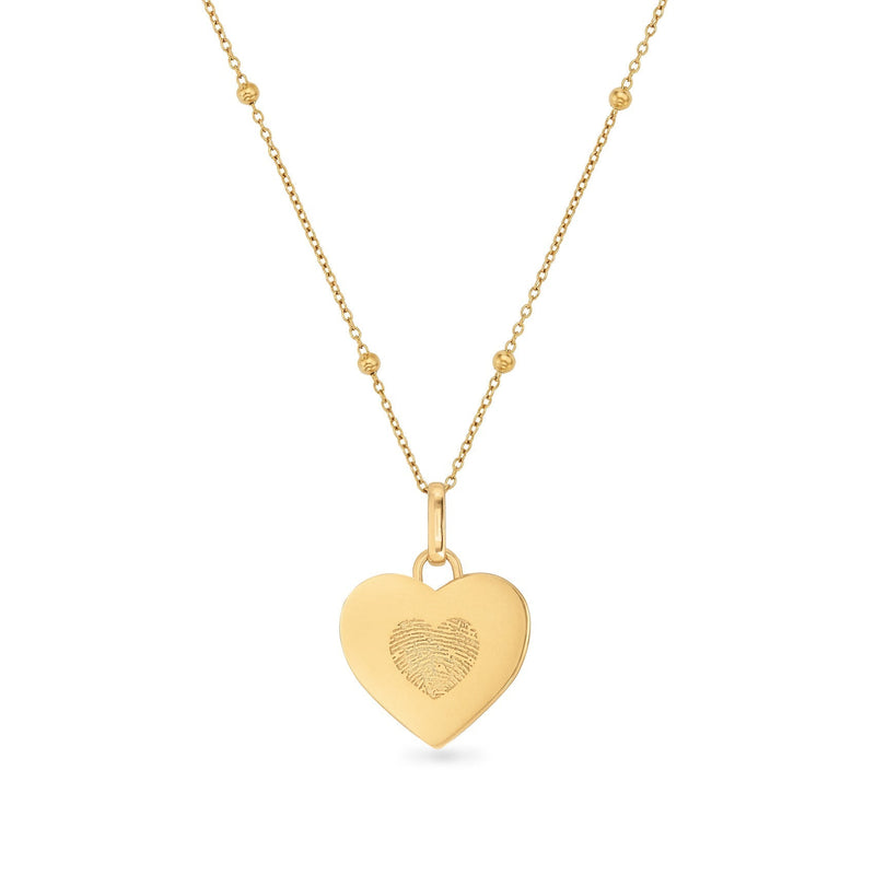 Uniquely Yours Fingerprint Heart Necklace - Single Fingerprint (Gift Version)