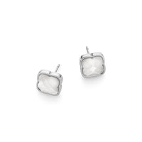 Faceted Birthstone Clover Ring & Earrings Bundle (Silver)