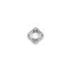 Faceted Birthstone Clover Pendant (Silver)
