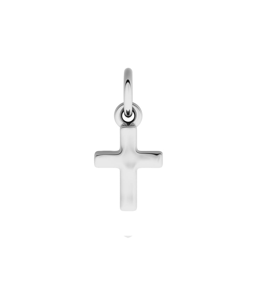 Made Mine Fine Charm - Molten Cross (Silver)