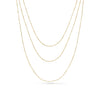 Fine Sphere Chain Layered Necklace Set (Gold)