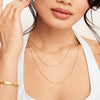 Fine Sphere Chain Layered Necklace Set (Gold)