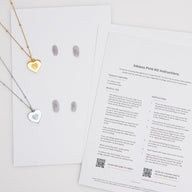 Uniquely Yours Fingerprint Heart Necklace (Silver)