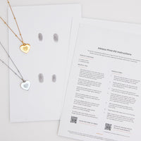 Uniquely Yours Fingerprint Heart Necklace Gift Set