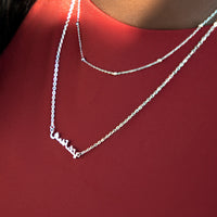 Mini Arabic Name Necklace (Silver)