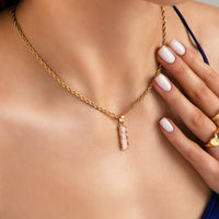Small Rope Chain Necklace (Gold)