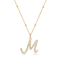 Pavé Initial Necklace (Gold)