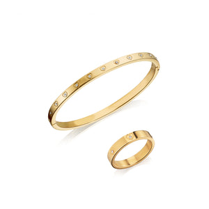 Crystal Heart Set (Gold)