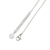 Retro Initial Necklace (Silver)